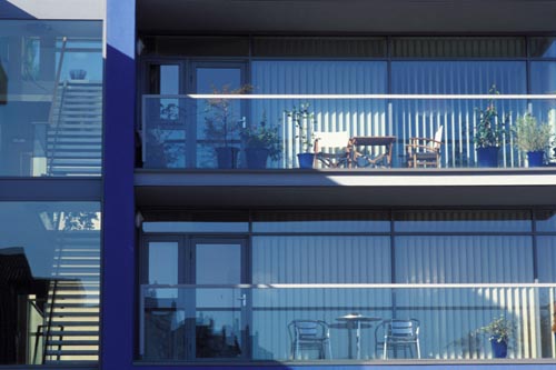 a modern flat in glass